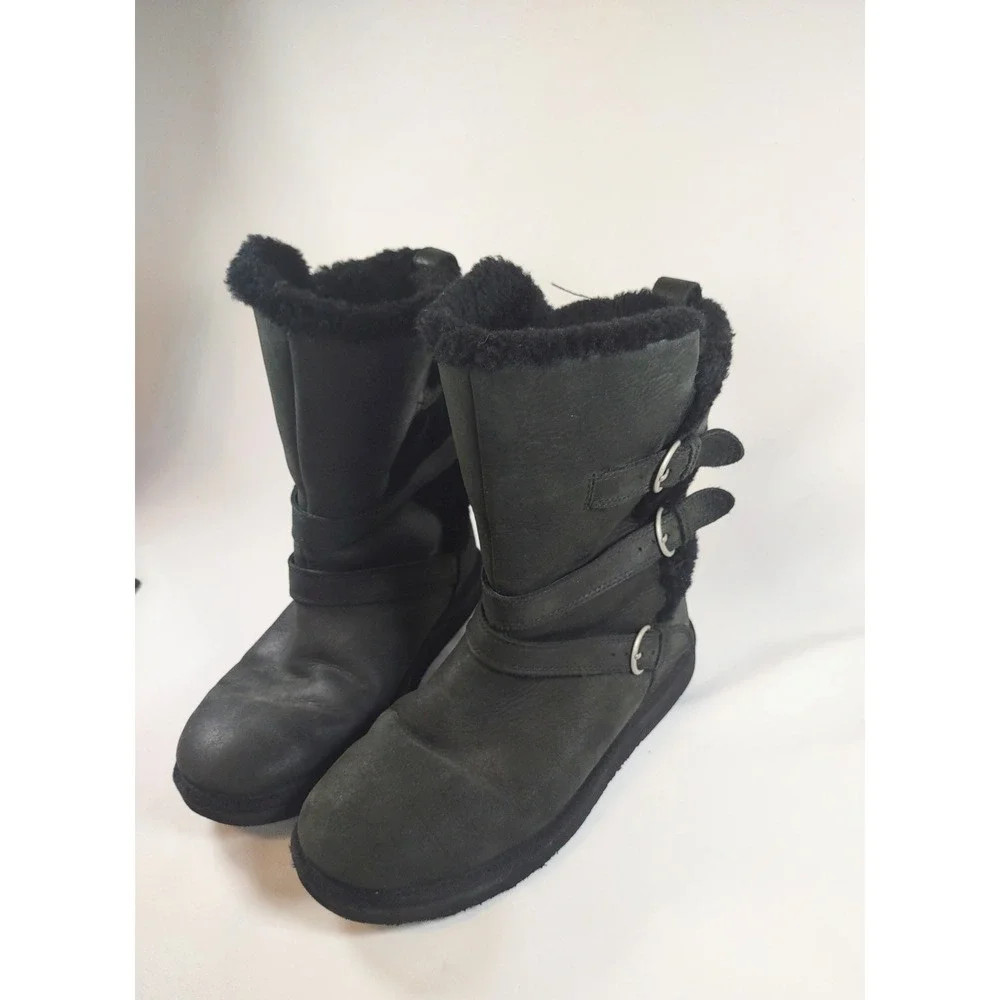 Black Moto Style Becket UGGs Size 6.5 Women's Winter UGG Boots